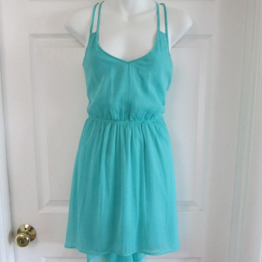 BERSHKA Turquoise Balletcore Skater Style Party Dress (LG)